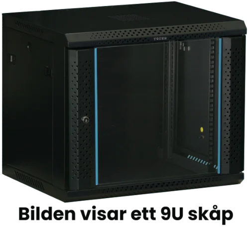 TOTEN 19-W6406 - 19" Seinäkaappi 6U 600×450mm musta