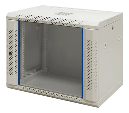 TOTEN 19-W6409V - 19" Seinäkaappi 9U 600x450mm valkoinen