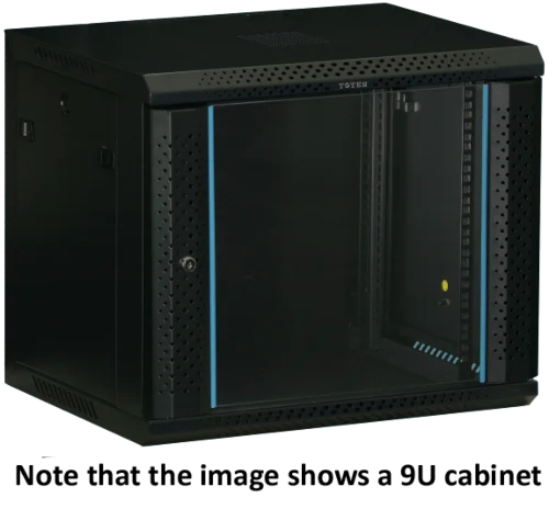 TOTEN 19-W6415 - 19" Seinäkaappi 15U 600x450mm musta