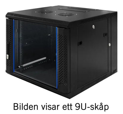 TOTEN 19-Z6606 - 19” Seinäkaappi 6U 600×600mm musta