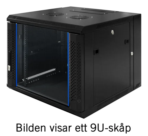TOTEN 19-Z6615 - System Z 19" Seinäkaappi 15U 600x600mm max 60kg musta