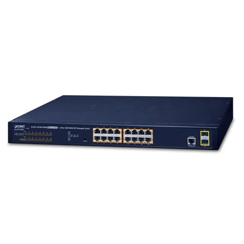 [GS-4210-16P2S] PLANET GS-4210-16P2S - Ethernet-kytkin Hallittu IPv6/IPv4 16-porttinen 802.3at PoE+ SFP