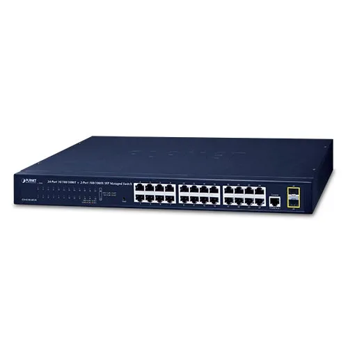PLANET GS-4210-24T2S - Hallittava Ethernet-kytkin 24-Porttinen 10/100/1000Base-T 2-porttinen SFP