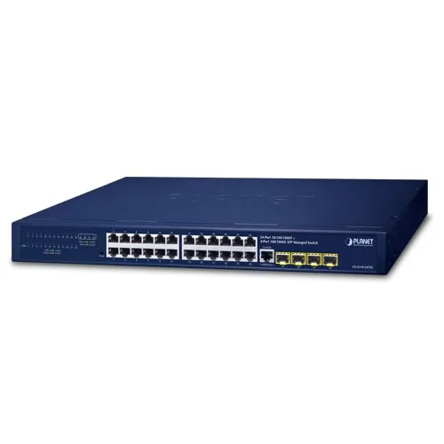 PLANET GS-4210-24T4S - Hallittava Ethernet-kytkin IPv4/IPv6 24-porttinen 10/100/1000T + 4-porttinen 100/1000X SFP L2/L4 SNMP