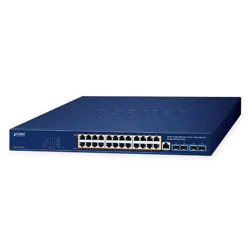 PLANET GS-4210-24UP4X - Ethernet-kytkin 24-porttinen 10/100/1000T 802.3bt PoE++ ja 4-porttinen 10G SFP+ Hallittu
