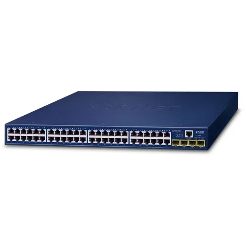 PLANET GS-4210-48T4S - Ethernet-kytkin IPv4/IPv6 48-porttinen 10/100/1000T + 4-porttinen 100/1000X SFP L2/L4 SNMP Hallittava Gigabit