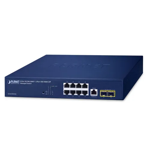 PLANET GS-4210-8T2S - Ethernet-kytkin IPv4/IPv6 8-porttinen 10/100/1000T + 2-porttinen 100/1000X SFP L2/L4 SNMP Hallittava Gigabit