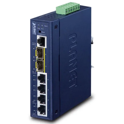 PLANET IGS-5225-4T2S - Hallittu teollinen Ethernet-kytkin IP30 L2+/L4 4-porttinen 10/100/1000T + 2-porttinen 1G/2.5G SFP