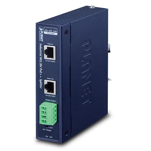 [IPOE-173S] PLANET IPOE-173S - PoE-jakaja teollinen 1-porttinen 10/100/1000Mbps 802.3bt PoE++