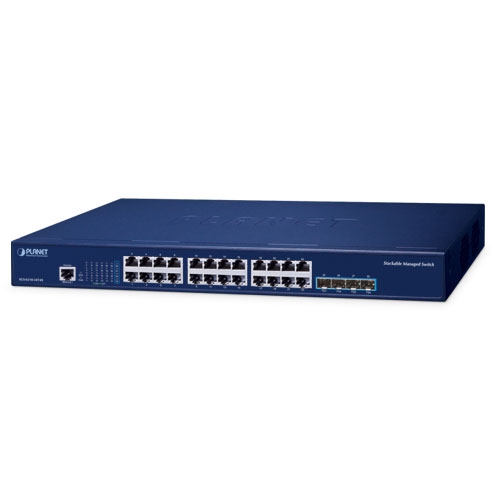 PLANET SGS-6310-24T4X - Ethernet-kytkin L3 24-porttinen 10/100/1000T + 4-porttinen 10G SFP+ Pinottava Hallittu
