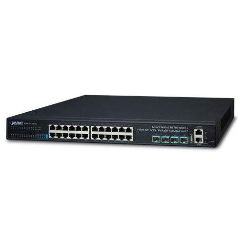 PLANET SGS-6341-24T4X - Ethernet-kytkin L3 24-porttinen 10/100/1000T + 4-porttinen 10G SFP+ Pinottava Hallittu