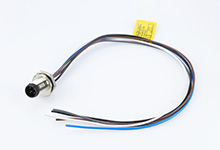 MOLEX 1200700156 Micro-Change (M12) Receptacle, 4 Poles, M12x1 and PG9 Threads, Male (Straight) to 22 AWG Leads, 0.30m (11.81") Length