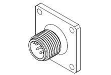 MOLEX 1200705138 Micro-Change (M12) Male Receptacle with Flange, 8 Poles Solder Cups