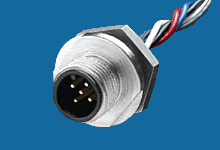 MOLEX 1200705180 Micro-Change (M12) Receptacle, 8 Poles, M16x1.5 Mounting Threads, PCB Pins