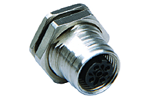 MOLEX 1200705207 Micro-Change (M12) Receptacle, 5 Poles, PG9 Mounting Threads, Female (Straight) to 0.34mm² PVC Leads, 0.30m (11.81") Length