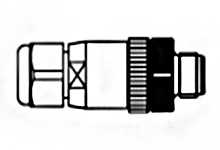 MOLEX 1200710030 Micro-Change (M12) Field Attachable Connector, 8 Poles, Straight, Male, Unshielded, Screw Termination, Cable Diameter 6.00-8.00mm