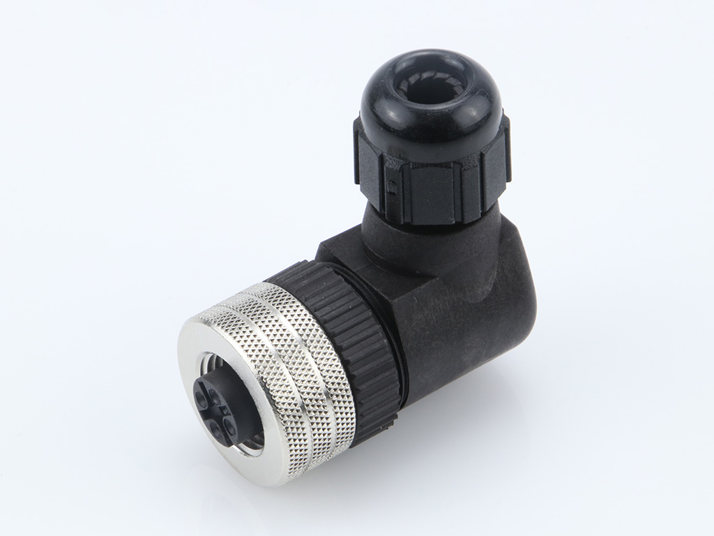 MOLEX 1200710037 Micro-Change (M12) Single Keyway with PG7 Cable Fitting, 90-Degree Female, 4 Poles, Cable Diameter 3.30-6.60mm