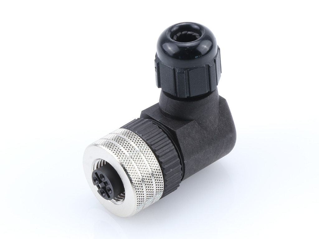 MOLEX 1200710044 Micro-Change (M12) Single Keyway with PG7 Cable Fitting, 90° Angle Female, 5 Poles, Cable Diameter 3.30-6.60mm