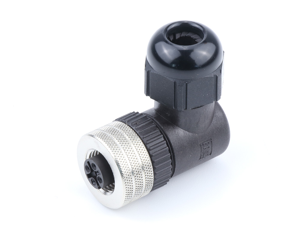 MOLEX 1200710070 Micro-Change (M12) Single Keyway with PG9 Cable Fitting, 90° Angle Female, 5 Poles, Cable Diameter 4.10-8.10mm