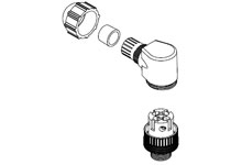MOLEX 1200715011 Micro-Change (M12) Single Keyway with PG9 Cable Fitting, 90° Angle Male, 4 Poles, Cable Diameter 4.10-8.10mm
