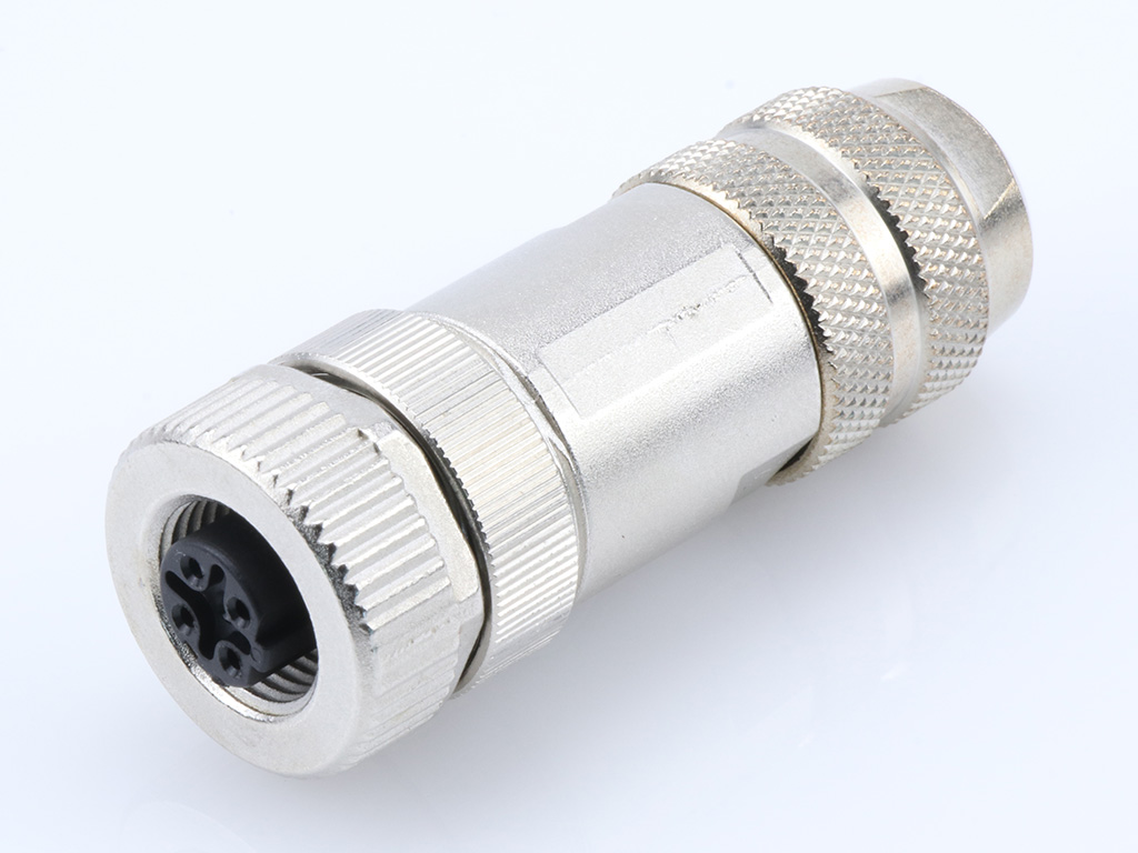 MOLEX 1300470037 Micro-Change (M12) PROFINET Field Attachable Connector, 4 Poles, D-Coded, Straight, Female, Shielded, Screw Termination, Cable Diameter 6.00-8.00mm