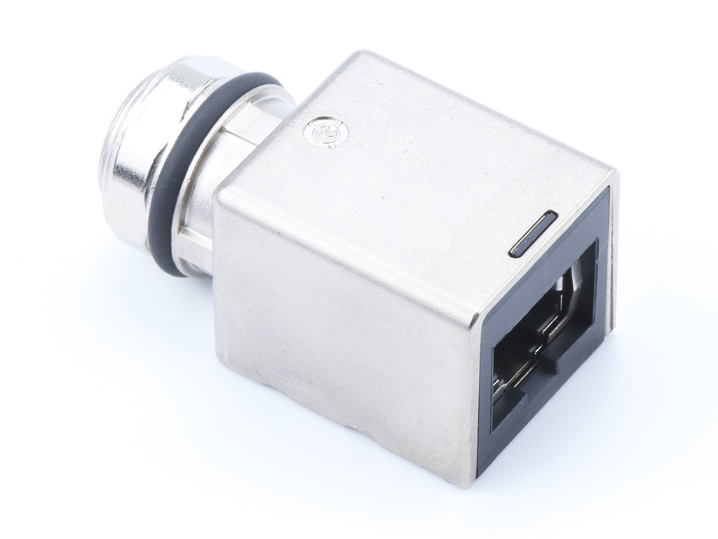 MOLEX 1300540031 Micro-Change (M12) 4 Pole, Straight D-Coded Adapter Female to Female RJ45, M16 x 1.5 Back Panel Mount
