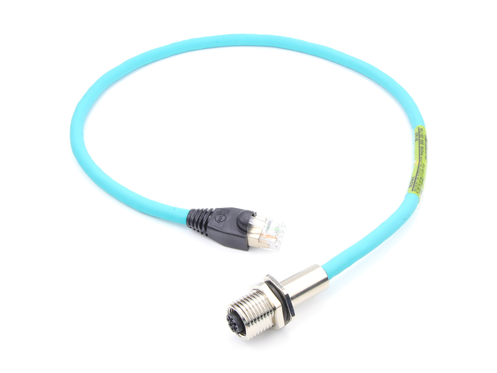 MOLEX 1300540045 Micro-Change (M12) D-Coded to RJ-45 Adapter, Straight to Straight, 4-Pole Female to RJ45 Male, 2.0m (6.56') Length
