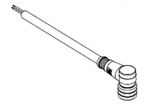 MOLEX 1200060011 Micro-Change (M12) Single-Ended Cordset, 3 Poles, Female (90°) to Pigtail, 0.34mm² PUR/PVC Cable 2.0m (6.56') Length