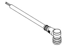 MOLEX 1200060664 Micro-Change (M12) Single-Ended Cordset, 5 Poles, Female (90°) to Pigtail, 0.34mm² PUR/PVC Cable 10.0m (32.81') Length