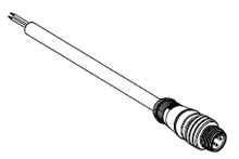 MOLEX 1200062799 Micro-Change (M12) Single-Ended Cordset, 5 Poles, Male (Straight) to Pigtail, 0.34mm² PVC Cable, 1.0m (3.28') Length