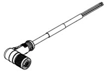 MOLEX 1200390132 Micro-Change (M12) Single-Ended Cordset, 5 Poles, Female (90°) to Pigtail, 24 AWG, 1.0m (3.28') Length, PROFIBUS PUR Cable Preferred Version in Europe