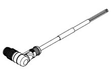 MOLEX 1200390158 Micro-Change (M12) Single-Ended Cordset, 5 Poles, Male (90°) to Pigtail, 24 AWG, 1.0m (3.28') Length, PROFIBUS PUR Cable Preferred Version in Europe
