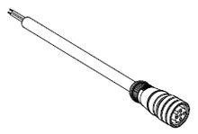 MOLEX 1200651792 Micro-Change (M12) Single-Ended Cordset, 5 Poles, Female (Straight) to Pigtail, 0.34mm² PUR/PVC Cable, 5.0m (16.40') Length