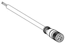 MOLEX 1200655044 Micro-Change (M12) Single-Ended Cordset, 12 Poles, Female (Straight) to Pigtail, 26 AWG, PUR/PVC Cable, 10.0m (32.81') Length