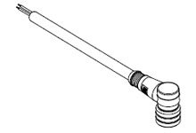MOLEX 1200658573 Micro-Change (M12) Single-Ended Cordset, 5 Poles, Female (90°) to Pigtail, 0.34mm² PVC Cable, 1.0m (3.28') Length
