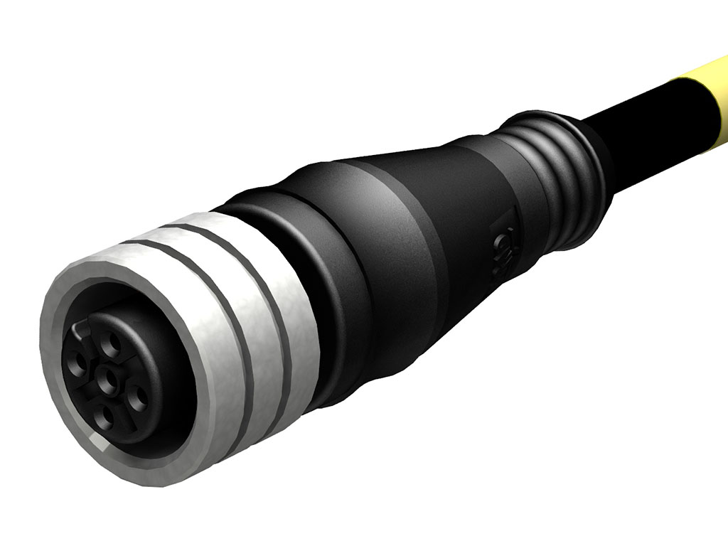 MOLEX 1200658640 Micro-Change (M12) Single-Ended Cordset, 4 Poles, Female (Straight) to Pigtail, 0.34mm3 PUR LS0H Cable, 1.0m (3.28') Length