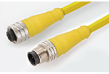 [1200665404] MOLEX 1200665404 Micro-Change (M12) Double-Ended Cordset, 12 Poles, Female (Straight) to Male (Straight), 26 AWG, PUR Cable, 1.0m (3.28') Length