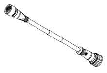 MOLEX 1200808005 Micro-Change (M12) to Ultra-Lock (M12) Double-Ended Cordset, 4 Poles, Male (Straight) to Female (Straight), 22 AWG, PUR Cable, 5.0m (16.40') Length