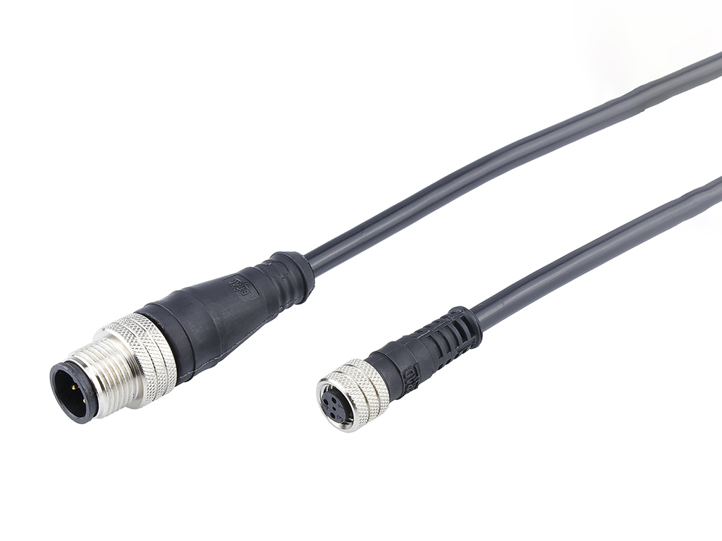 [1200878038] MOLEX 1200878038 Nano-Change (M8) to Micro-Change (M12) Double-Ended Cordset, 3 Poles, Female (Straight) to Male (Straight), 0.25mm² PVC Cable, 0.60m (1.97') Length