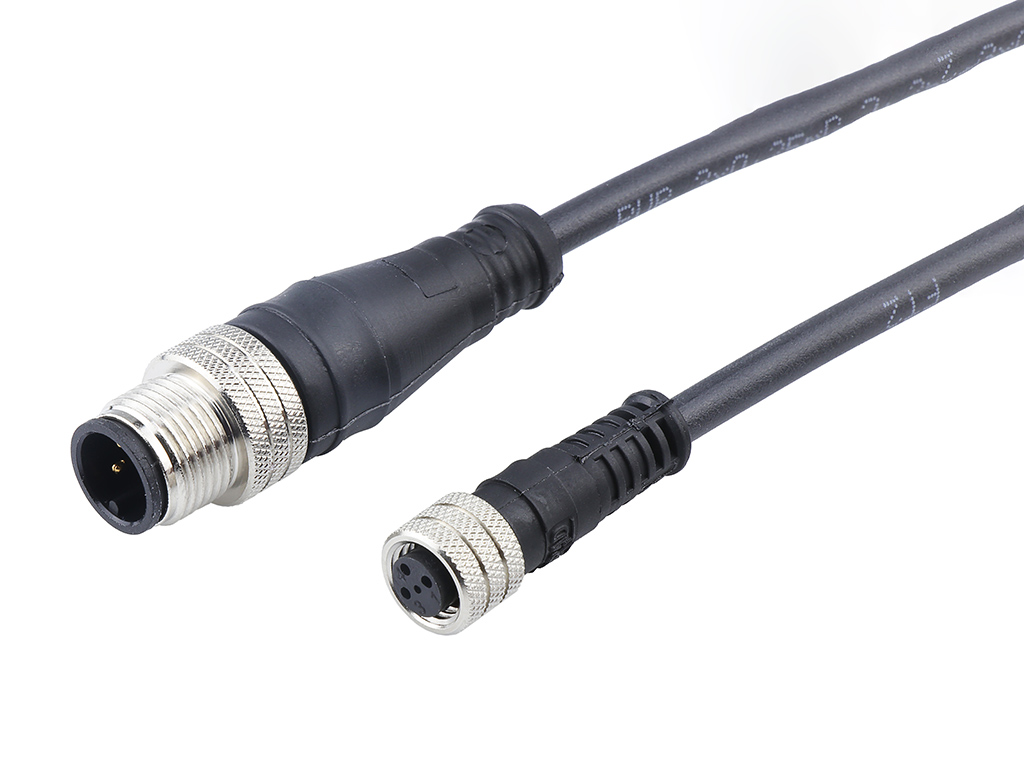 MOLEX 1200878409 Nano-Change (M8) to Micro-Change (M12) Double-Ended Cordset, 3 Poles, Female (Straight) to Male (Straight), 0.25mm² PVC Cable, 5.0m (16.40') Length