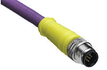 MOLEX 1200980104 Micro-Change (M12) Single-Ended Cordset, 5 Poles, Male (Straight) to Pigtail, 24 AWG, 5.0m (16.40') Length, PROFIBUS PUR Cable Preferred Version in Europe