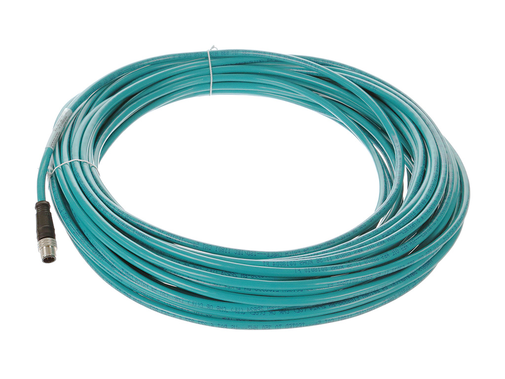 MOLEX 1201080035 Micro-Change (M12) Double-Ended Cordset, 4 Poles, D-Coded, Male (Straight) to Male (Straight), 24 AWG, PVC Cable, 23.0m (75.46') Length