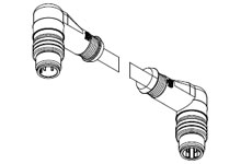 MOLEX 1201080200 Micro-Change (M12) Double-Ended Cordset, 4 Poles, D-Coded, Male (90°) to Male (90°), 22 AWG, Shielded PUR Cable, 2.0m (6.56') Length