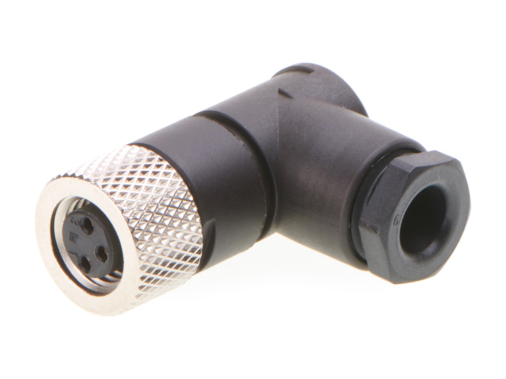 [1200910003] MOLEX 1200910003 Nano-Change (M8) Attachable Connectors, 90° Angle Female, 3 Poles