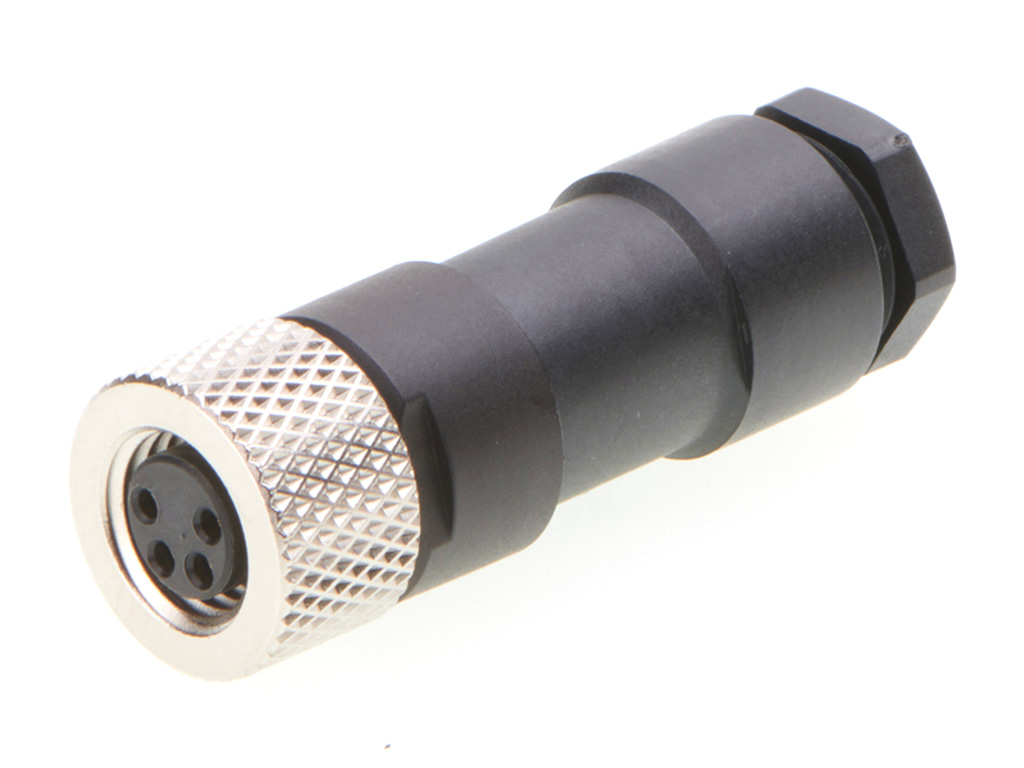 MOLEX 1200910007 Nano-Change (M8) Attachable Connectors, Straight Female, 4 Poles