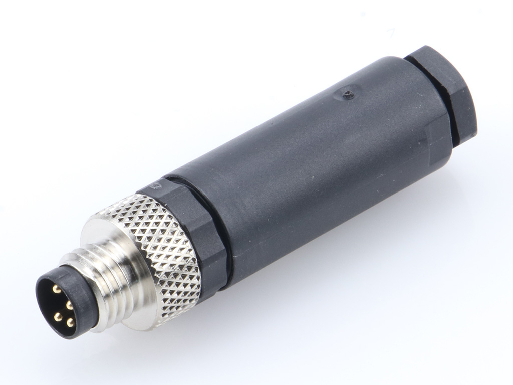 MOLEX 1200910025 Nano-Change (M8) Field Attachable Connector, 4 Poles, Straight, Male, Unshielded, Screw Termination, Cable Diameter 3.50-5.00mm
