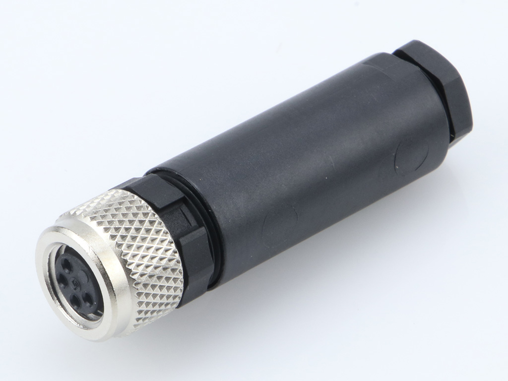[1200910026] MOLEX 1200910026 Nano-Change (M8) Field Attachable Connector, 4 Poles, Straight, Female, Unshielded, Screw Termination, Cable Diameter 3.50-5.00mm