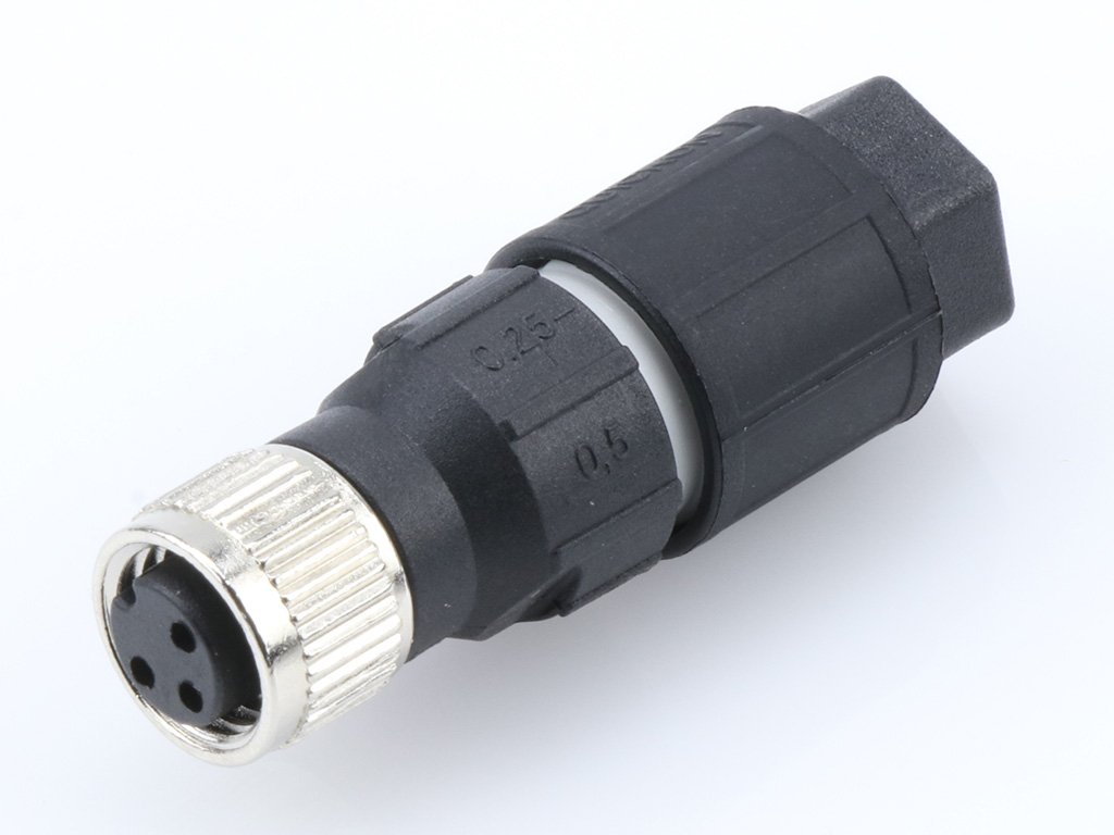 [1200910028] MOLEX 1200910028 Nano-Change (M8) Field Attachable Connector, 3 Poles, Straight, Female, Unshielded, IDC Termination, Cable Diameter 2.50-5.20mm