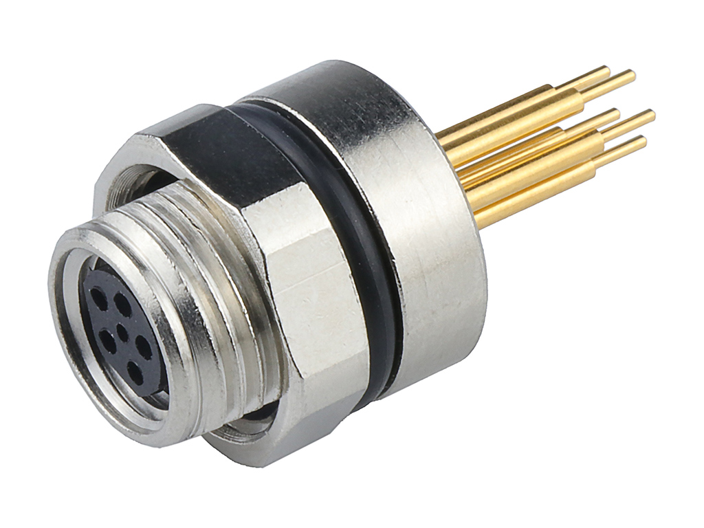 MOLEX 1201490095 Nano-Change (M8) Industrial Receptacle, 5 Poles, Alternate Key, PCB Mount