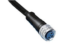 MOLEX 1200868159 Nano-Change (M8) Single-Ended Cordset, 4 Poles, A-Coded, Female (90°) to Pigtail, 0.25mm² PUR/PVC, 2.0m (6.56') Length